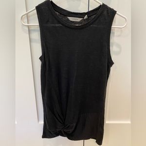 Athleta Black Zephyr Knot Tank XXS